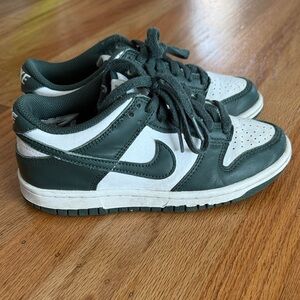 Used Nike Kids Sneakers in Dark Green and White